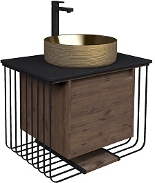 Grossman Мебель для ванной Винтаж 70 GR-5010GG веллингтон/металл черный – фотография-3